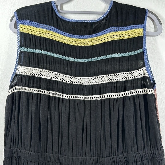 Anthropologie Carolina K Esmeralda Crochet Black Mini Dress, XSP - Picture 7 of 10